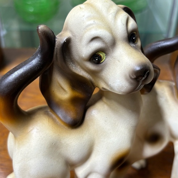 Set of 2 midcentury decorative ceramic hound dogs - Picture 5 of 5